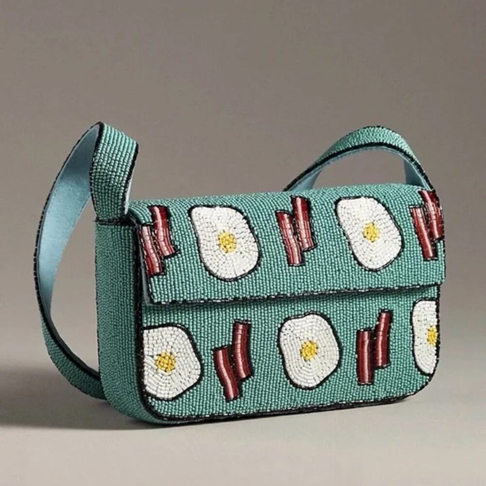 Anthropologie beaded Fiona bag- Bacon and Eggs